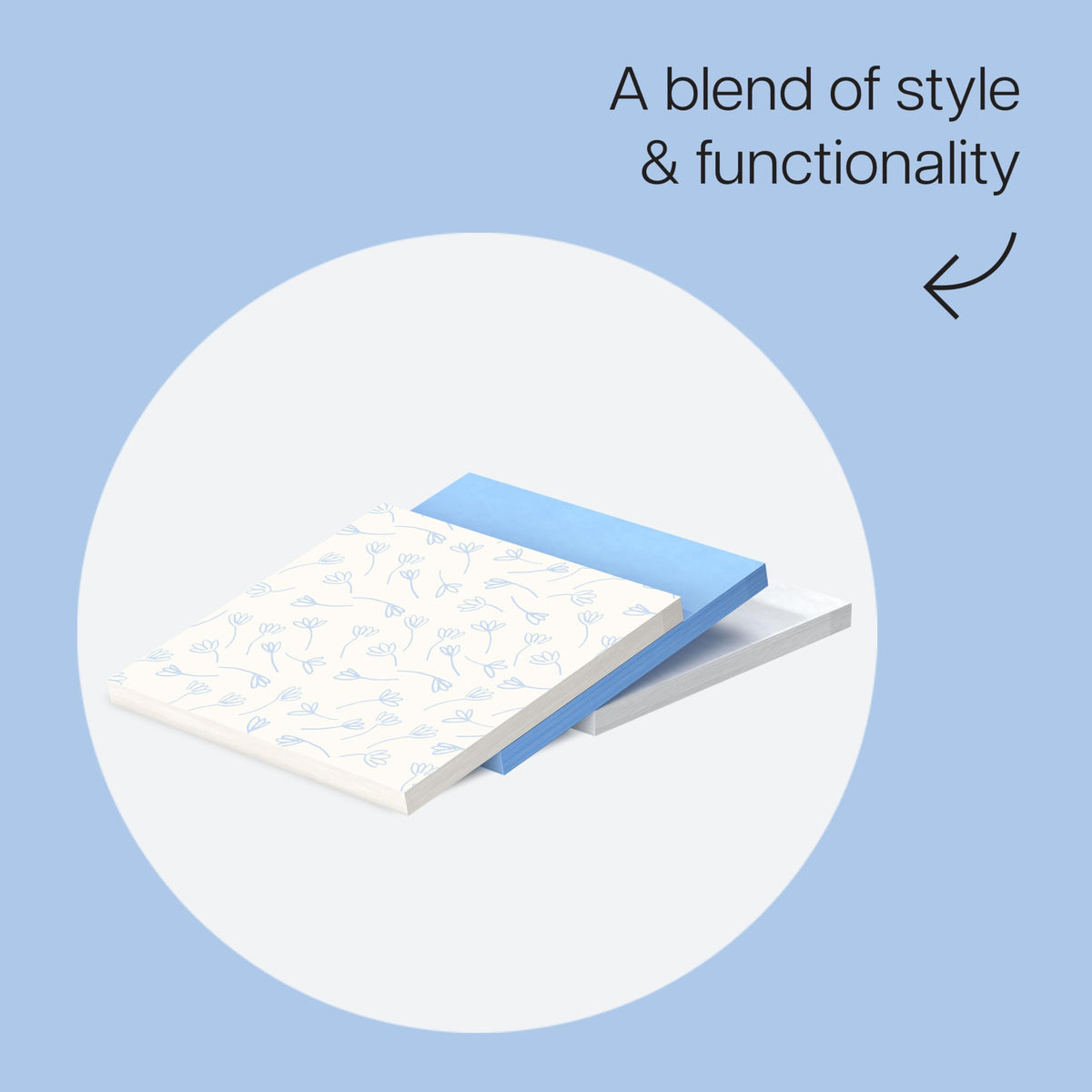 Post-it Polished Patterns, 3 x 3 in, 3 Sticky Notes Pads
