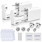 Anzero Ear Piercing Kit, Disposable Ear Piercing Gun with 5MM CZ Studs | Sterile Packed, 316L CZ Studs, Painless Quick Piercing, Easy and Safe, Home Self-Use, Suitable for Women, Men and Girls