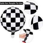 Buy now Checkerboard Balloon Aluminum Foil Black White Checkered Balloon for Racing Themed Party Decoration Supply, 18 Inches(12) at indiglob india