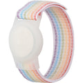 Buy now Kids Wristband Compatible with Apple AirTag, Protective Case for Air Tag GPS Tracker Holder with Nylon Bracelet, Adjustable Anti Lost Watch Band for Toddler Child Elder(Rainbow A) Rainbow A at indiglob india