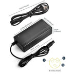 42V Replacement Charger 3-Prong, 42V 2A Electric Scooter Charger-36V Power Adapter for Jetson, Hover-1, Swagtron, Hoover, Razor, Gotrax