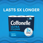 Cottonelle Ultra Clean Toilet Paper, 18 Mega Rolls = 72 Regular Rolls, Packaging May Vary