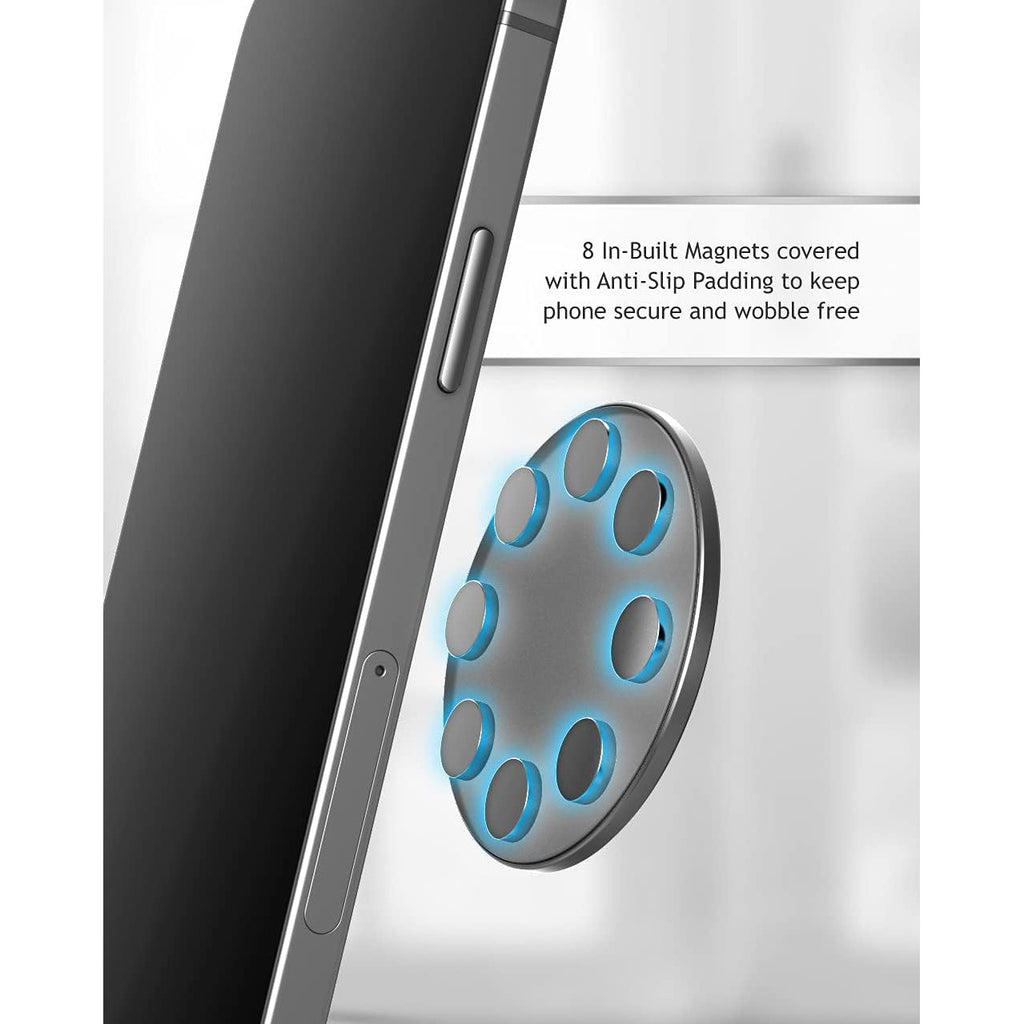 Buy now ENCASED Stick-on iPhone Holder, Compatible with MagSafe Mount (Ultra Slim 0.15") Secure Magnetic Mounting Disk for Wall, Car Dash, Home Gym, Kitchen Fridge Accessories (Adhesive Sticker Back) at indiglob india