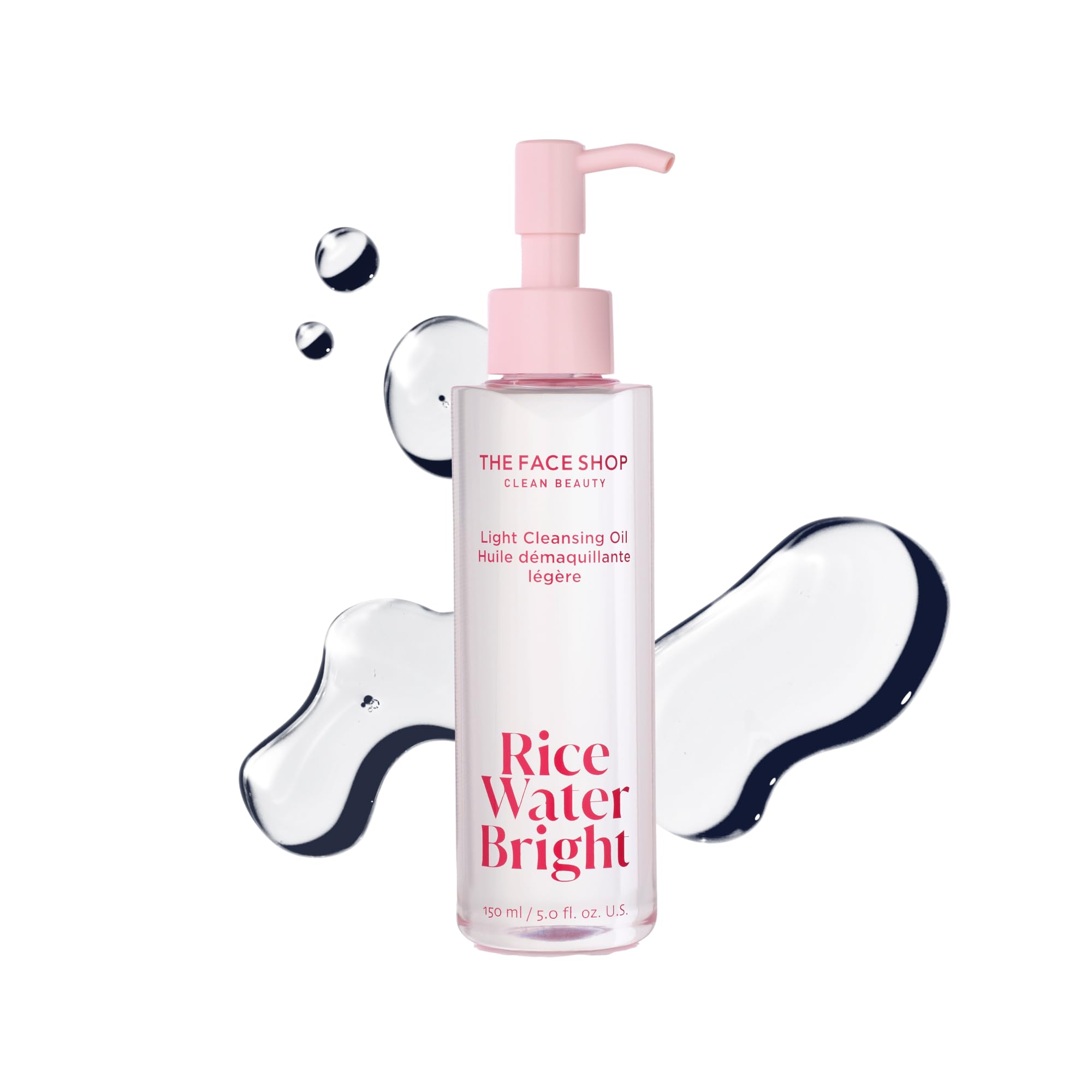Buy now The Face Shop Rice Water Bright Light Facial Cleansing Oil, Daily Makeup Remover, Oil Cleanser, Vegan, Korean Skin Care with Jojoba Oil, Face Pore Cleanser, 150ml at indiglob india