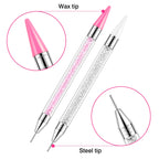 Rhinestone Picker Tool, 2 Bedazzling Pen, 6 Extra Wax Tips&Tweezer | 16Pcs Bedazzling Tools, Diamond Painting Dotting Pen with Precision Tweezer, Nail Art DIY Kit