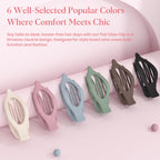 Premium imported 4 pcs flat hair clips in chic pastel colors, perfect for stylish women seeking comfort and elegance.