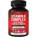 Divine Bounty Vitamin B Complex, All B Vitamins in One Capsule, 90 Count | Super B Complex Vitamins B1 B2 B3 B5 B6 B7 B9 B12 for Men & Women, Supports Healthy Energy Metabolism, Vegetarian Capsules