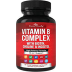 Divine Bounty Vitamin B Complex, All B Vitamins in One Capsule, 90 Count | Super B Complex Vitamins B1 B2 B3 B5 B6 B7 B9 B12 for Men & Women, Supports Healthy Energy Metabolism, Vegetarian Capsules