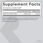 Buy now Sports ResearchÂ® Biotin 5,000mcg with Organic Coconut Oil - Biotin (Vitamin B7) for Healthy Skin and Hair Support* - for Women and Men - Vegan, Non-GMO, Gluten & Soy-Free - 120 Veggie Softgels at indiglob india
