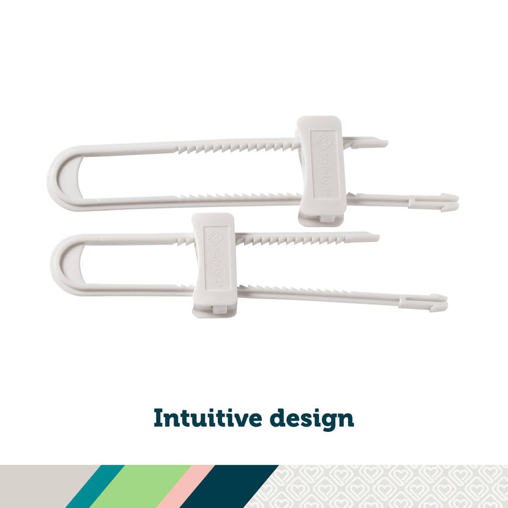 Safety 1st Double Door Baby-Proofing Cabinet Lock 2 Pack, White