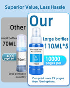 Compatible Ink Bottle Replacement for Epson 522 Ink Refill Bottles