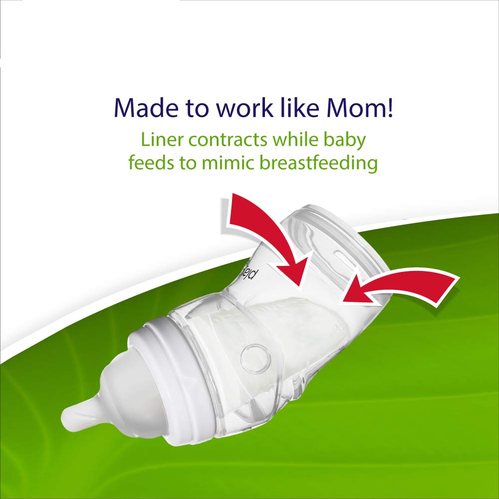 Diaper Genie Playtex Nurser Drop-Ins Baby Bottle Disposable Liners, Closer to Breastfeeding, 8 Oz, 50 Count