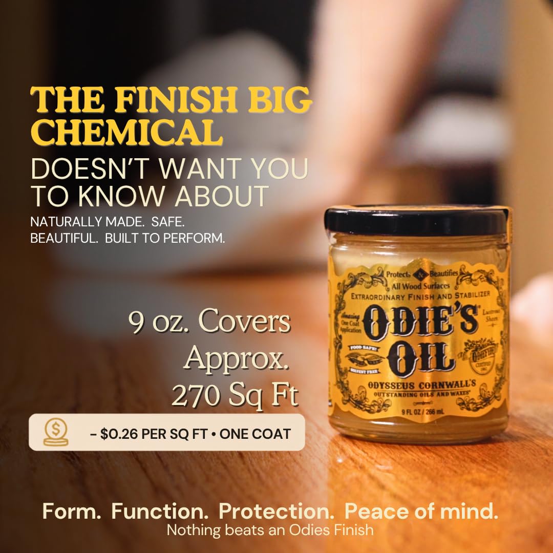 Odie's Universal Oil - All-in-One Wood, Leather & Metal Finish, 9oz
