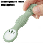 PandaEar 6 Pack Silicone Baby Spoons, First Stage Self Feeding Utensils