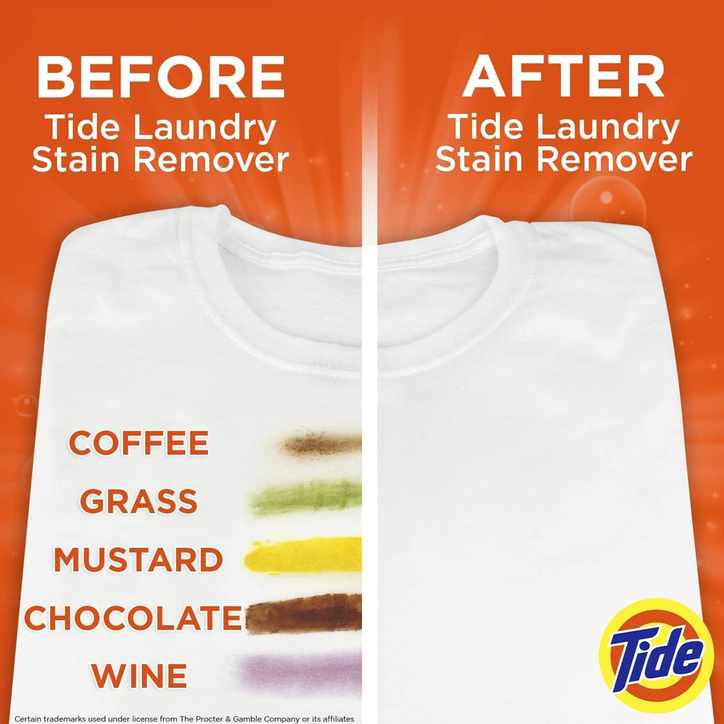 Buy now Tide Laundry Stain Remover Spray with Oxi | Stain Remover for Clothes, Carpet, Upholstery, Pet Bedding | Stain Treater Spray for Tough Stains from Wine, Coffee, Grease | 22 Fl Oz (Pack of 2) & 3 Fl Oz at indiglob india