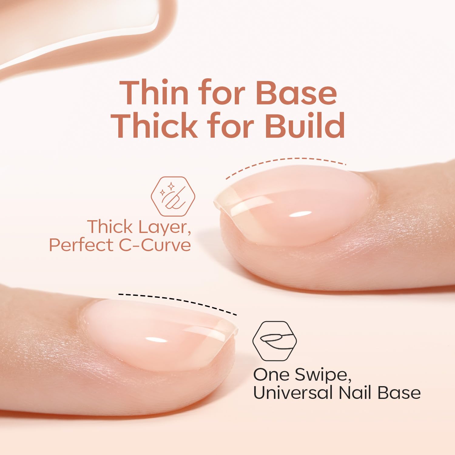 modelones Rubber Base Gel Polish Set 6 French Tip Color Builder Base | Milky White Pink Nude Blush Strengthener for Weak Nails Apex Building Long Last Soak Off U V DIY Manicure Builder in a Bottle