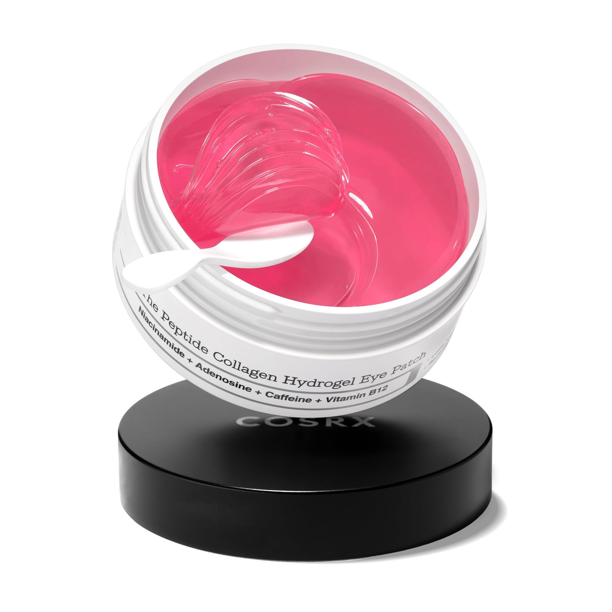 COSRX Pink Peptides Collagen Hydrogel Eye Patch for Puffy Eyes (60) | Cooling & Firming Under Eye Patches with 4-Peptide & Caffeine, Depuffing Gel Eye Mask, Korean Skin Care