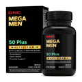 Buy now GNC Mega Men 50 Plus Multivitamin Caplets, Clinically Proven, Heart & Prostate Health, B Vitamins, Saw Palmetto, Memory, Vitamin D-3, 60 Count at indiglob india