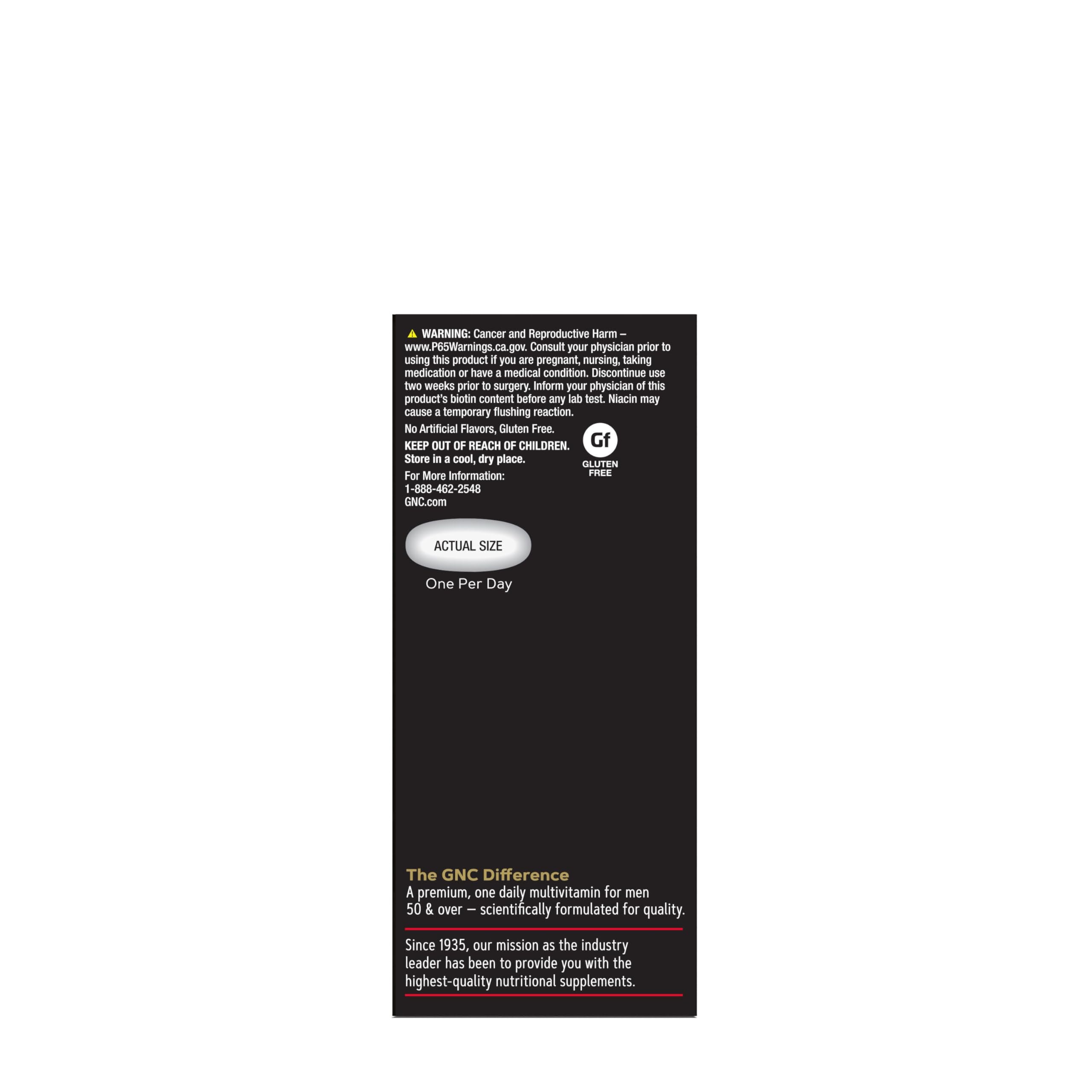 Buy now GNC Mega Men 50 Plus Multivitamin | Antioxidants | Heart Health | Prostate and Circulatory Support | 1 Daily at indiglob india