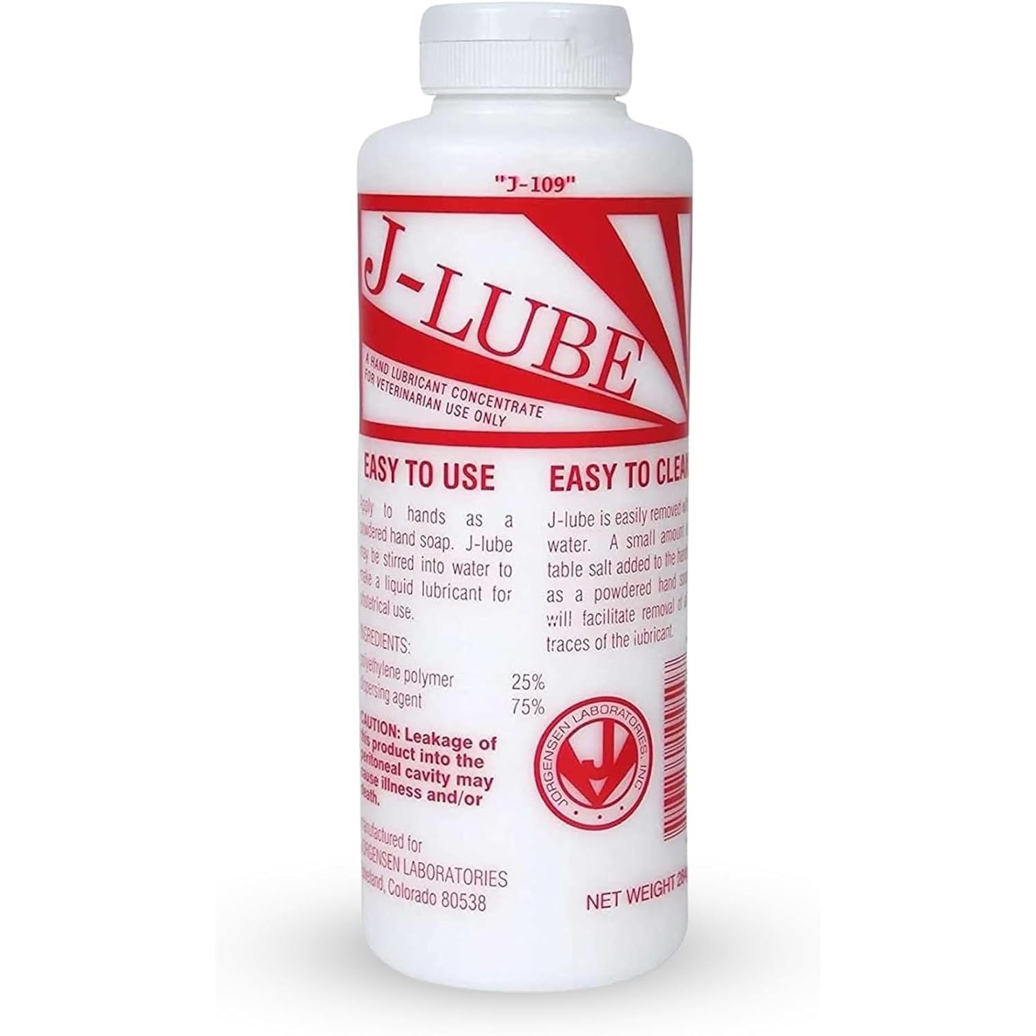 Buy now JorVet J-Lube Powder Lubricant | Easy-Mix Formula, Non-Irritating & Mess-Free | 10oz Bottle Makes 6-8 Gallons | Trusted for Veterinary & Obstetrical Use | Safe, Smooth & Easy to Clean | Red White at indiglob india