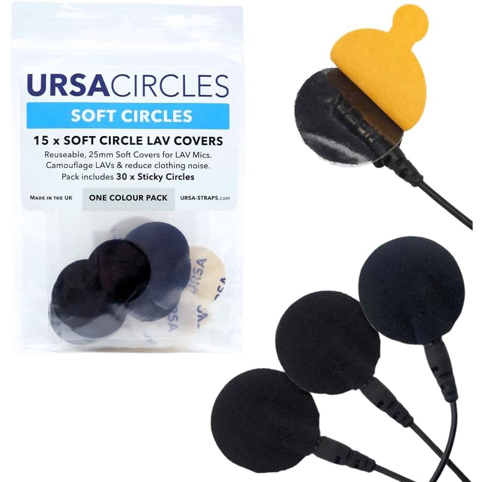 Buy now URSA Soft Circles: Reusable Soft Covers That Provide a Shield Against the Wind and Camouflage for Lavalier Mics. (15x Soft Circles + 30x Stickies, MultiPack) Single Colour Pack of 15 Black at indiglob india