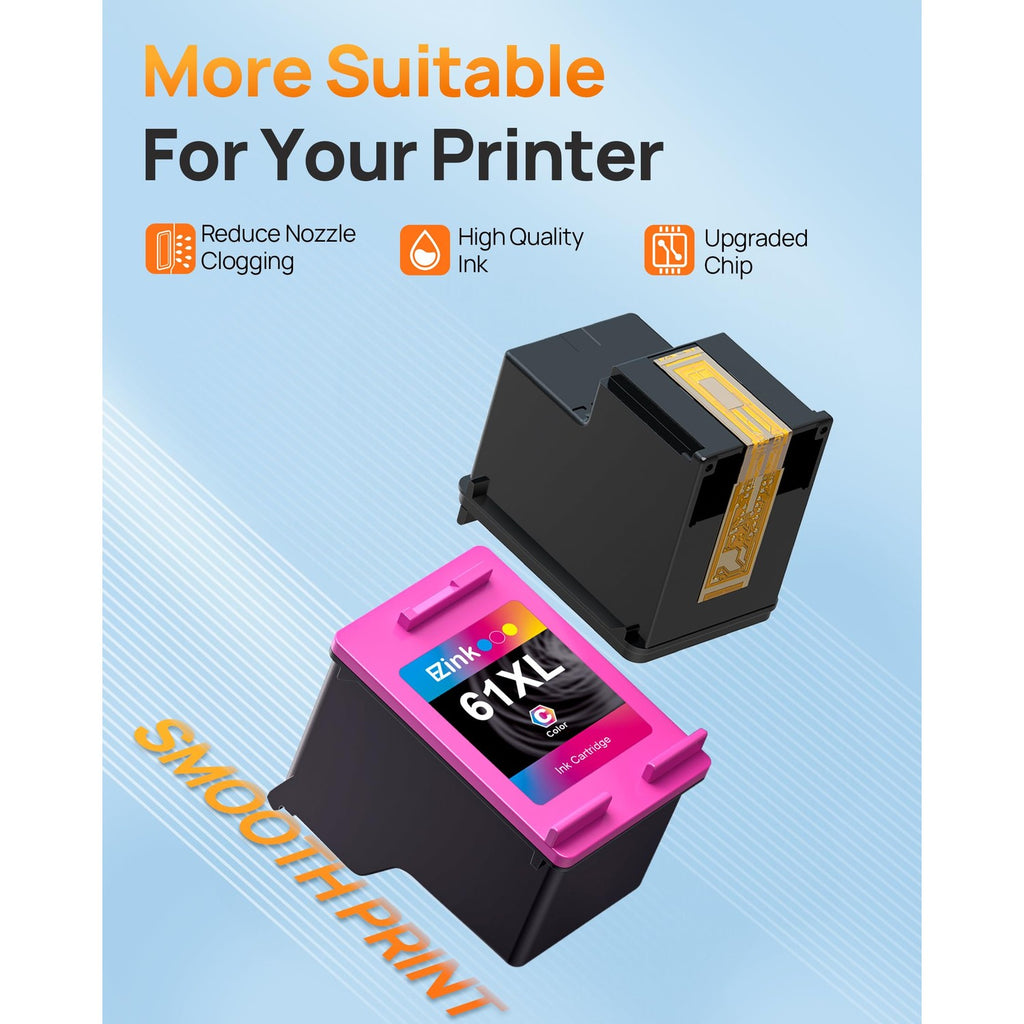 HP Ink 61XL Cartridges Combo Pack ensures smooth print quality, 100% authentic and available at Curat Cart in India.