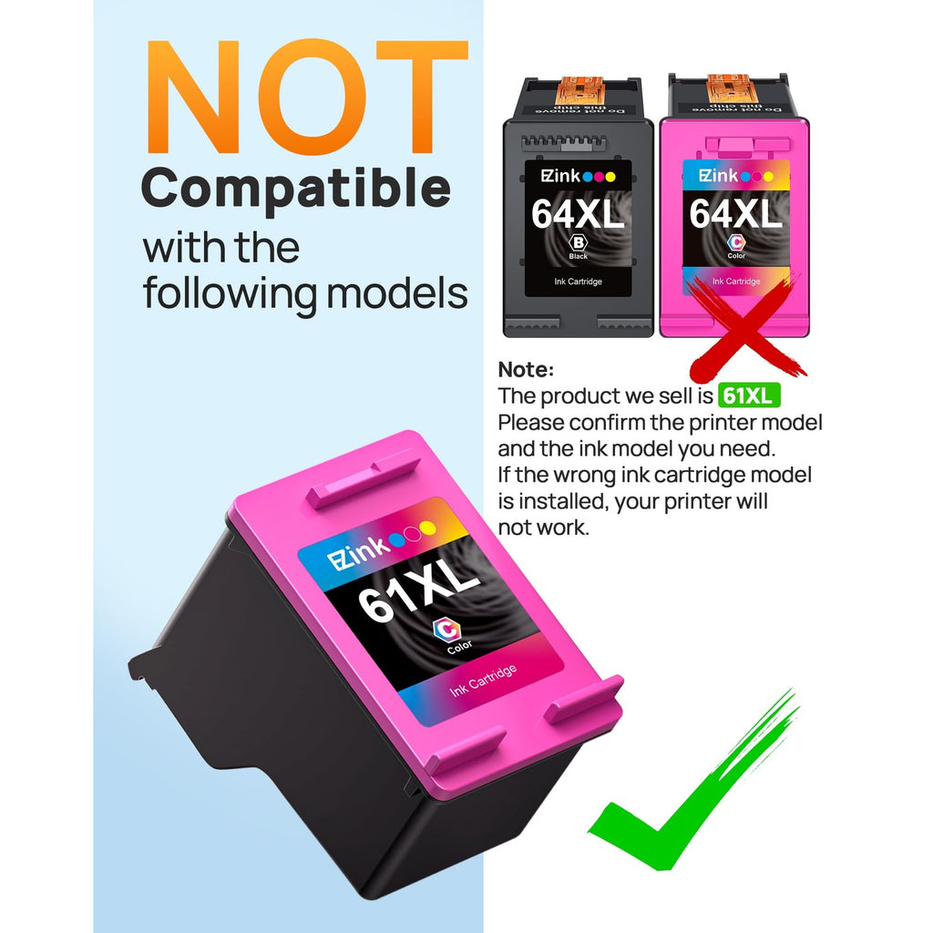 HP Ink 61XL Cartridges Combo Pack, perfect for daily printing needs, ensures vibrant colors and high-quality output. Available at Curat Cart.