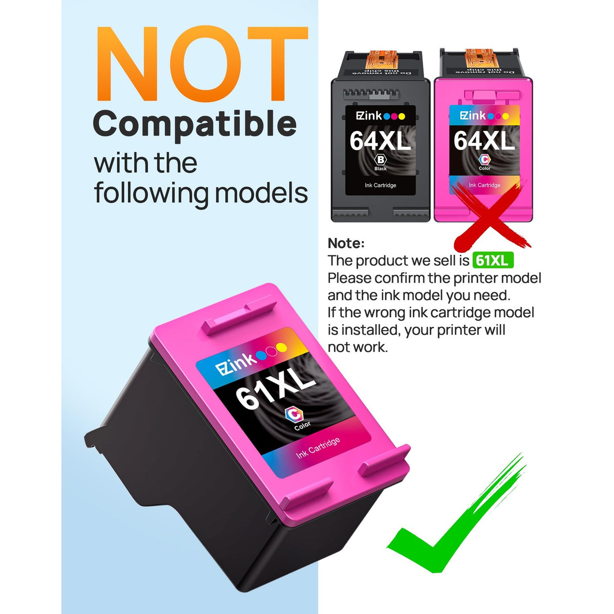 HP Ink 61XL Cartridges Combo Pack, perfect for daily printing needs, ensures vibrant colors and high-quality output. Available at Curat Cart.