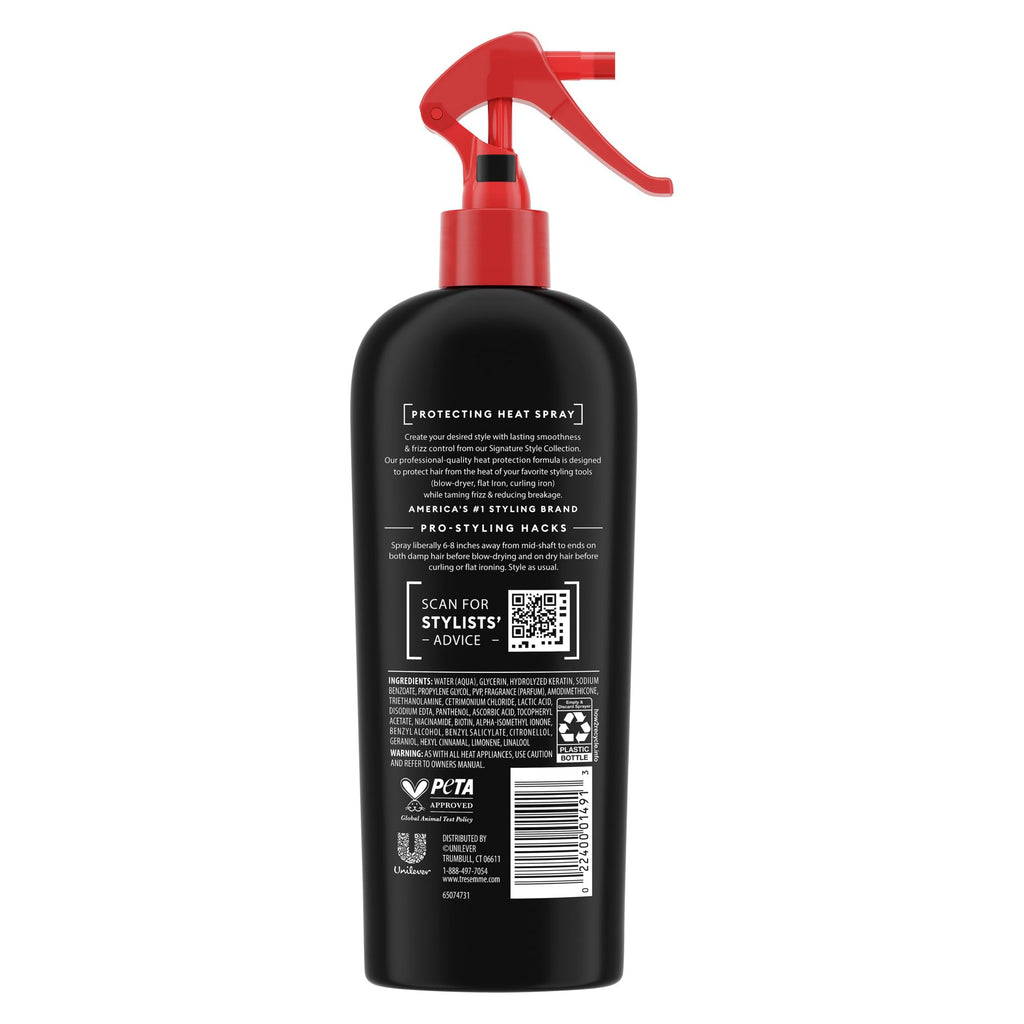 TRESemmé Styling Spray Protecting Heat for Taming Frizz & Reducing Breakage, with Protection up to 450°, 11.5 Fl Oz