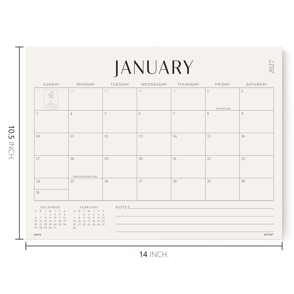Jotsome Magnetic Calendar for Refrigerator 2026-2027
