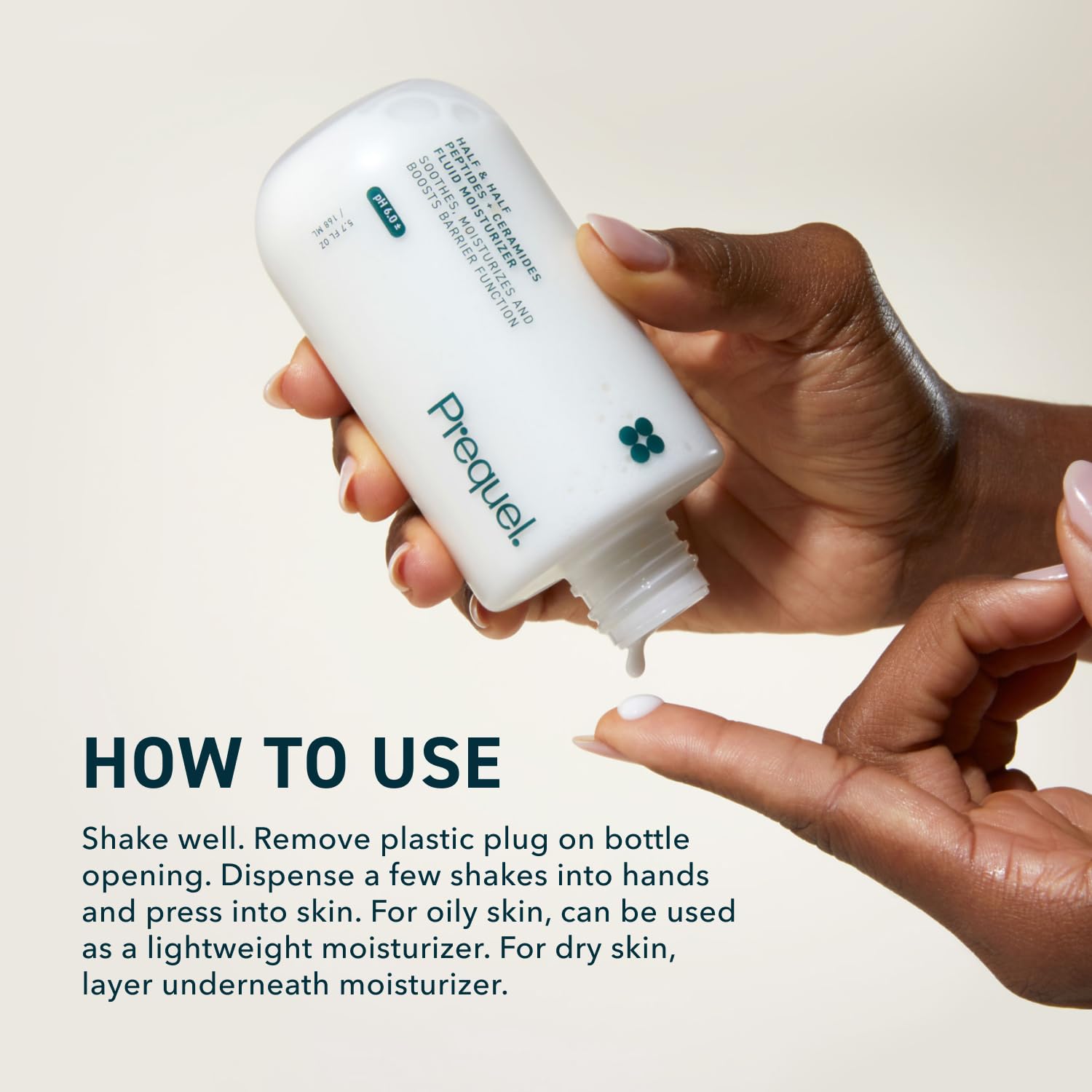 Prequel Skin Hydrating Moisturizer Face Cream, Ceramide Peptide Lotion | Cream Moisturizer for Face, Lightweight Moisturizer, Hydrating Face Cream with Ceramides Peptide for Sensitive and Dry Skin