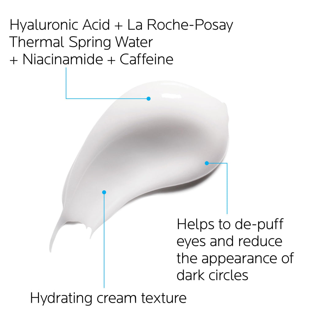 La Roche-Posay Hydraphase Hyaluronic Acid & Caffiene Eye Cream, 0.5oz