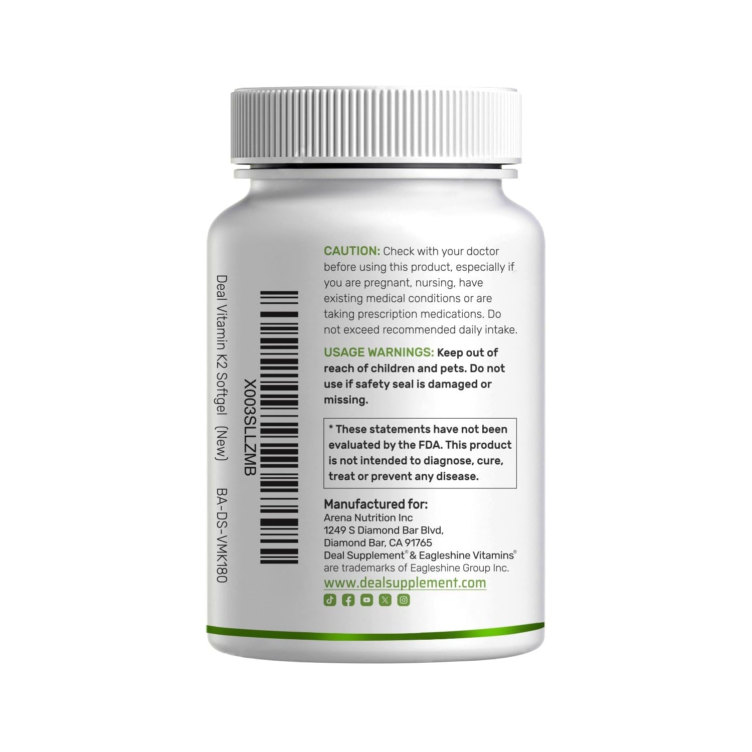 DEAL SUPPLEMENT Vitamin K2 MK-7 200mcg Per Serving, 240 Coconut Oil Softgels | Easily Absorbed Menaquinone-7 Form | Bone, Joint, & Immune Support – Non-GMO