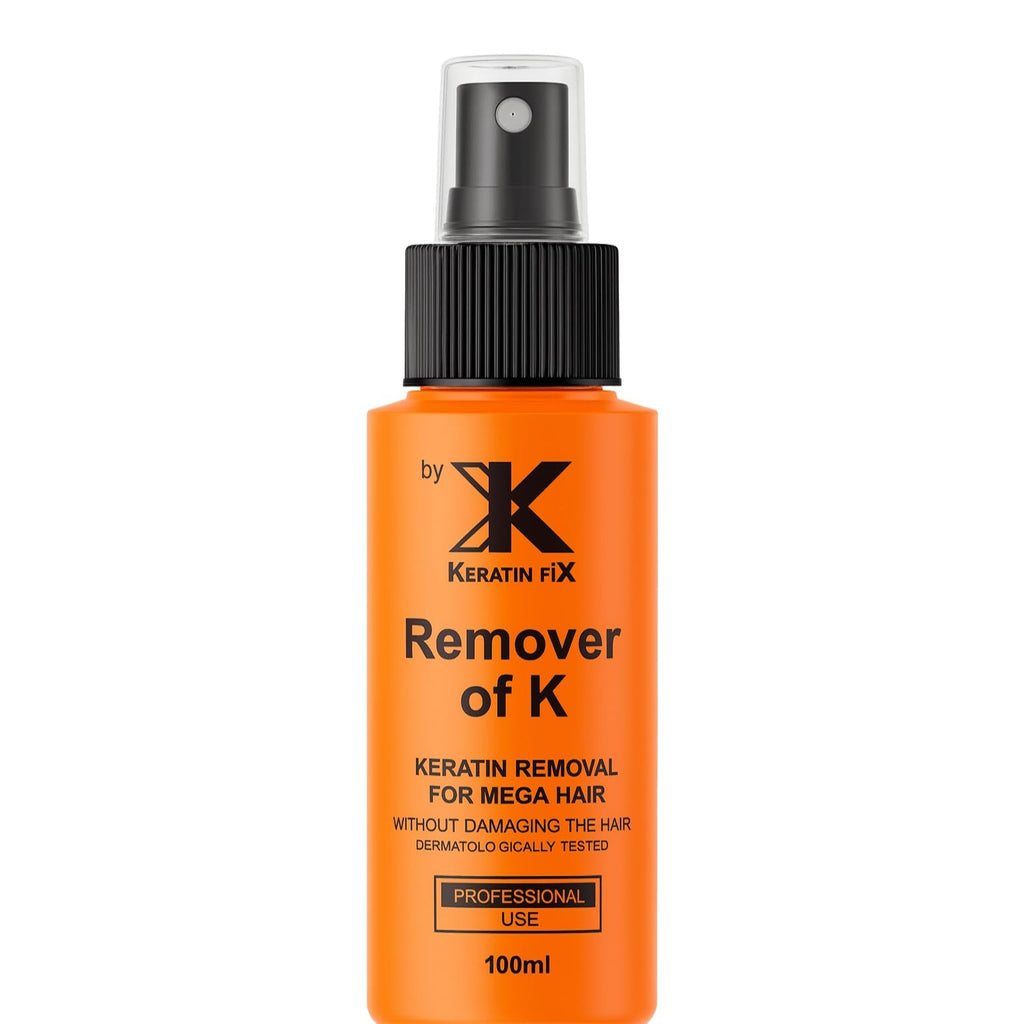 Keratin FiX Remover of K – Keratin Bond Adhesive Remover for Hair Extensions – Professional Use – 100 ml Spray