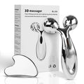 Stainless Steel Gua Sha and Face Roller Set, Facial Tool for Face Sculpting, Metal Skin Care, Massager for Women