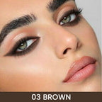 Model showcasing Kaely 2Pcs Gel Eyeliner Pencil in 03 Brown. Smooth application for a flawless look. Verified by CuratCart.