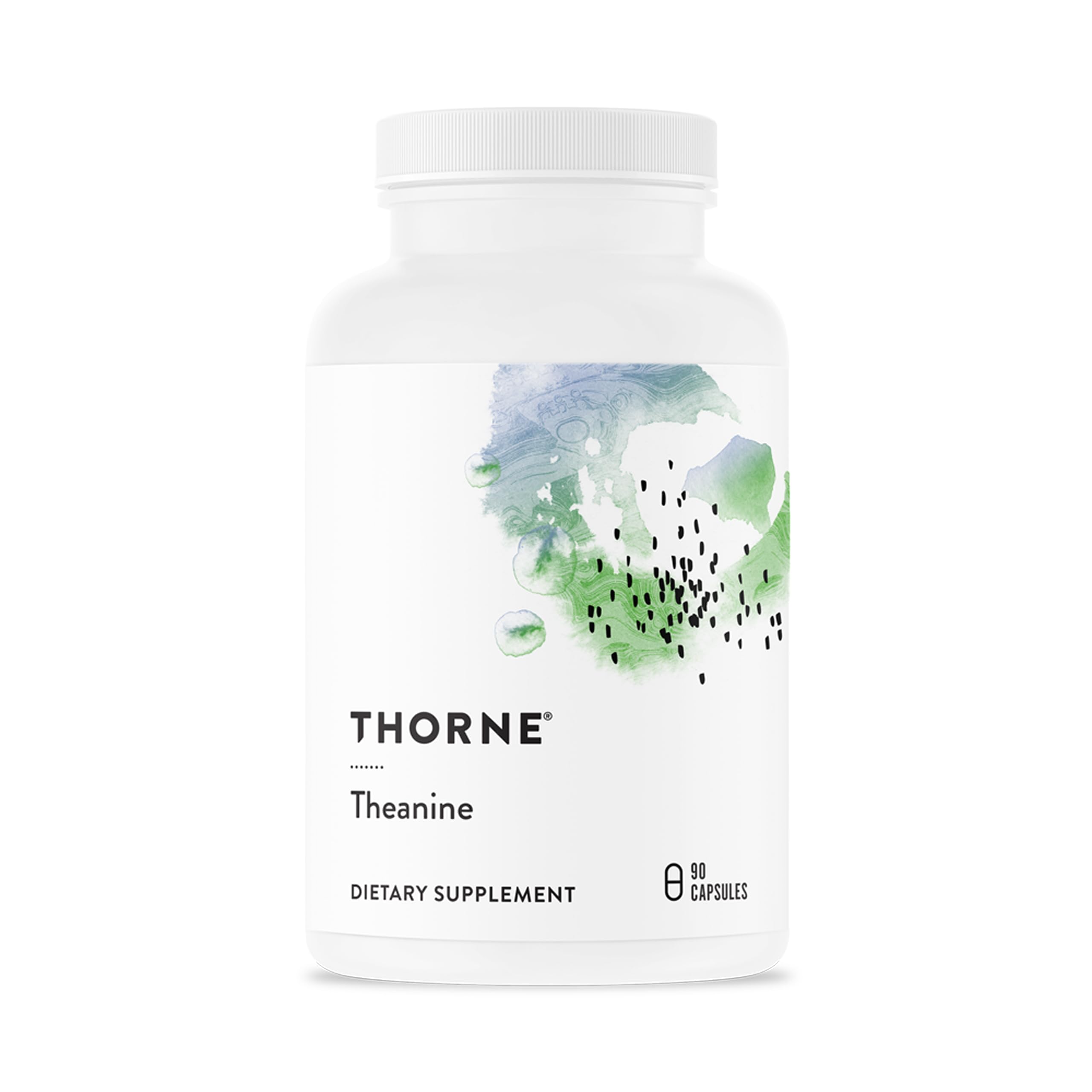 THORNE Theanine, 200 mg L-Theanine Supplement, 90 Capsules | Supports a Healthy Stress Response, Relaxation, Focus, Memory & Positive Mood*, Clinically Studied, NSF Contents Certified