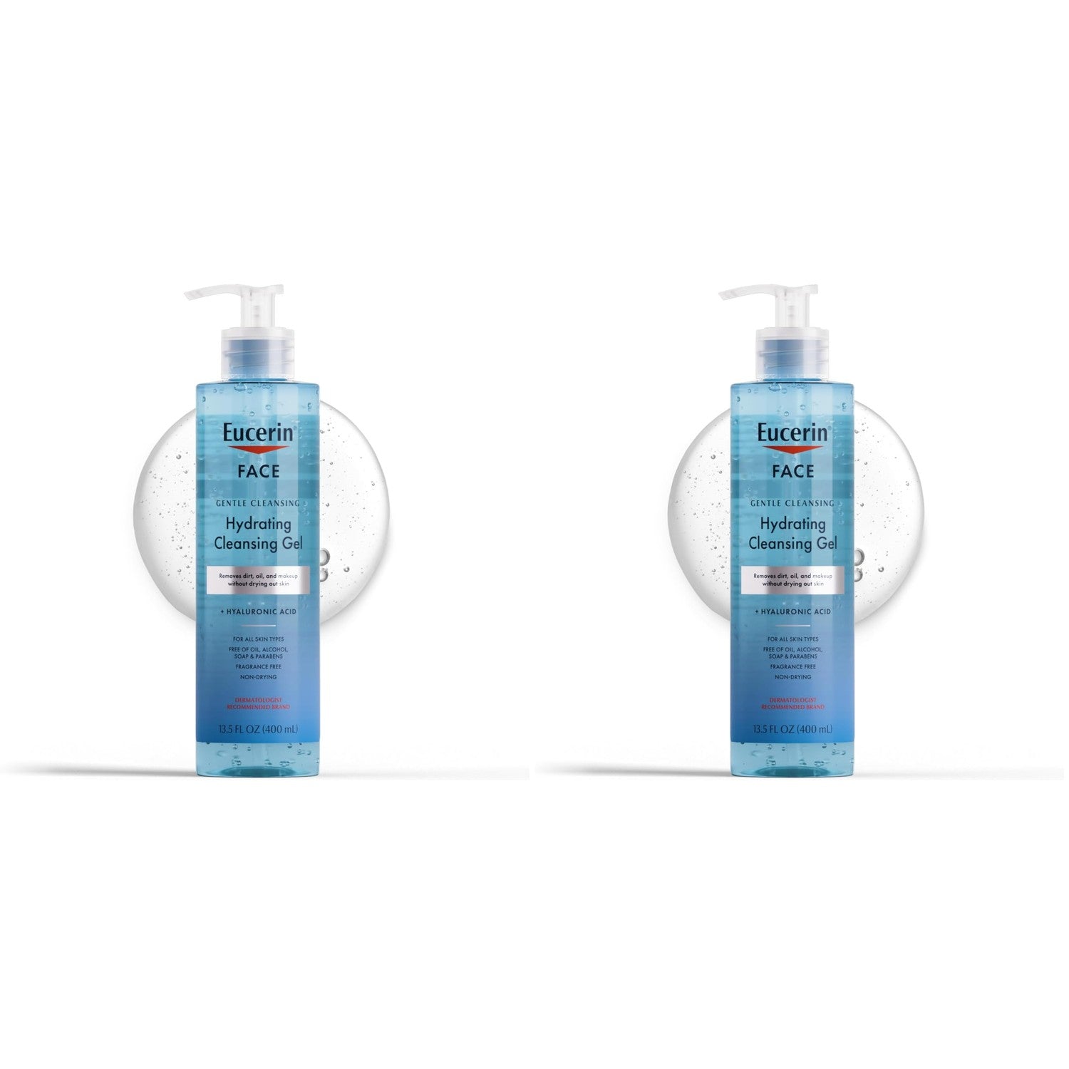 Eucerin Gentle Cleansing Hydrating Gel Cleanser, 13.5 Fl Oz Bottle