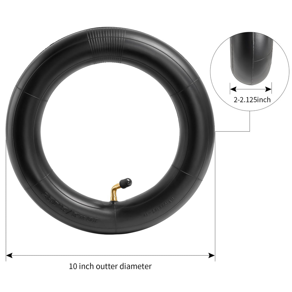 Heavy-Duty 10X2 Scooter Tubes Thicker 40% 10x2.125 Inner Tube Compatible with 10x1.90 10x1.95 10 x 2.0 10 x 2.125 54-152 Most E-Bike Tire Tube Electric Scooter Tubes 2-Pack
