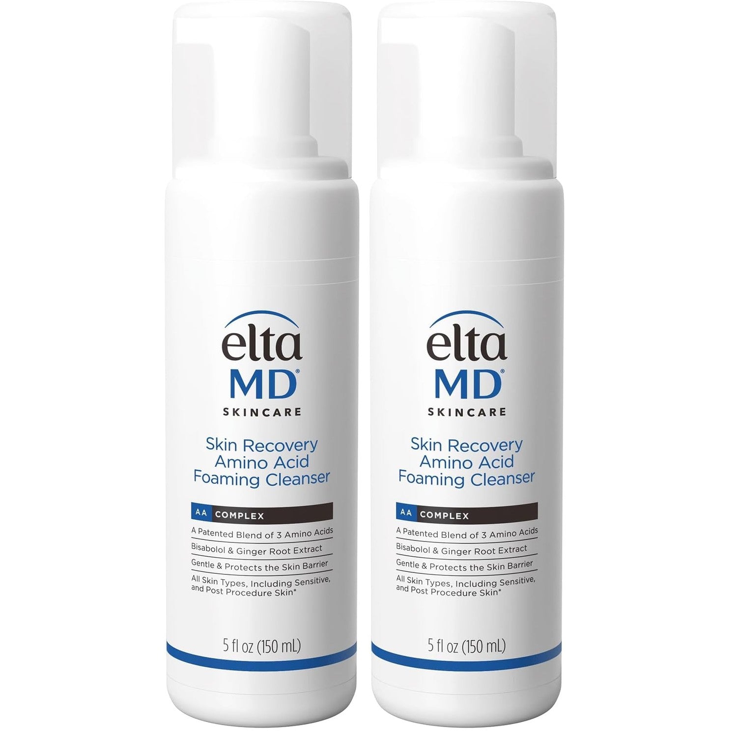 EltaMD Skin Recovery Amino Acid Foaming Face Wash, Fragrance-Free | Gentle Cleanser For Sensitive Skin, Removes Makeup And Sunscreen, Reduces Facial Redness, Non-comedogenic