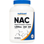 Nutricost N-Acetyl L-Cysteine (NAC) 1000mg, 240 Vegan Tablets, Gluten-Free