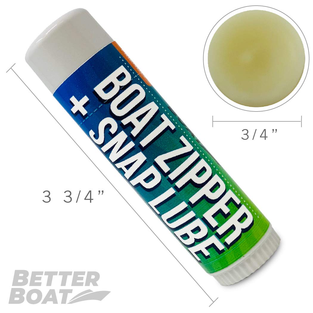 Zipper Wax Zip Lube, Marine Grade Zipper Lubricant Stick and Tool for Boat