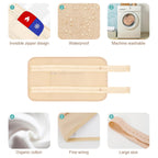 6 Pcs Castor Oil Pack Wrap, Organic Cotton Castor Oil Pack Kit