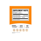 BulkSupplements.com Creatine Monohydrate Capsules - Micronized Creatine Pills - Gluten Free, 7 Capsules per Serving (5000mg), 420 Count (Pack of 1)