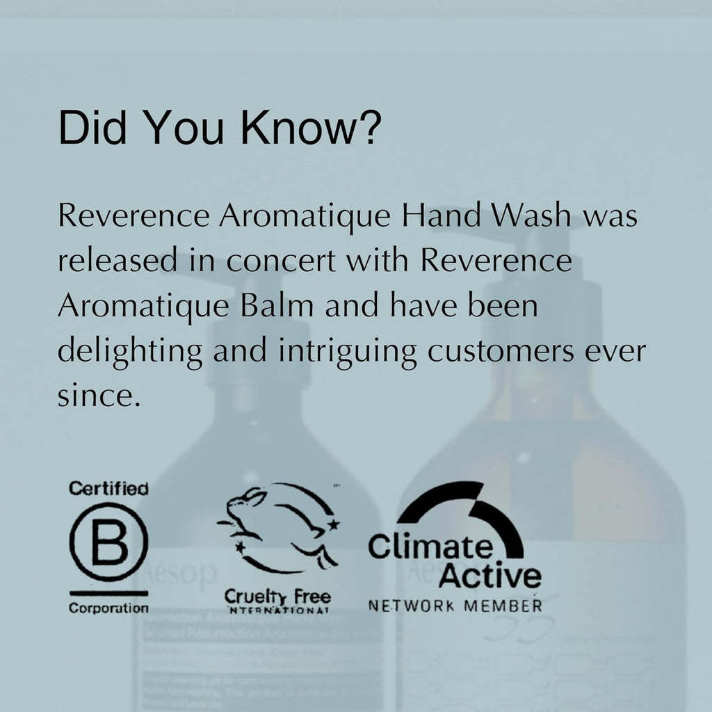 Aesop Reverence Aromatique Exfoliating Hand Wash | Exfoliating Hand Soap with Finely Milled Pumice | Gentle Cleanser & Skin-Smoothing Formula with Vetiver & Bergamot | 500mL / 16.9 oz (Pack of 5)
