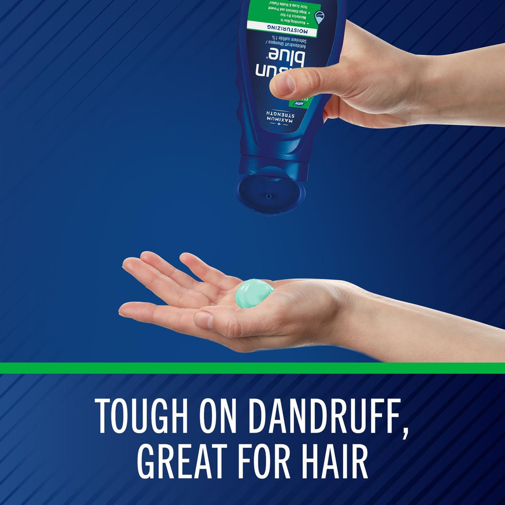 Selsun Blue Moisturizing Antidandruff Shampoo, Maximum Strength Scalp Treatment With Selenium Sulfide, 11 fl. oz.