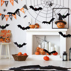 YUJUN Halloween Hanging Bats for 12PCS 3D Halloween Yard Outdoor Decoration