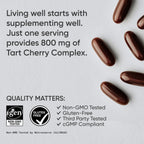 Sports Research® Tart Cherry Fruit Complex 800mg, 60 Softgels | Made from Montmorency Tart Cherries | Non-GMO, Gluten Free, 60 Servings