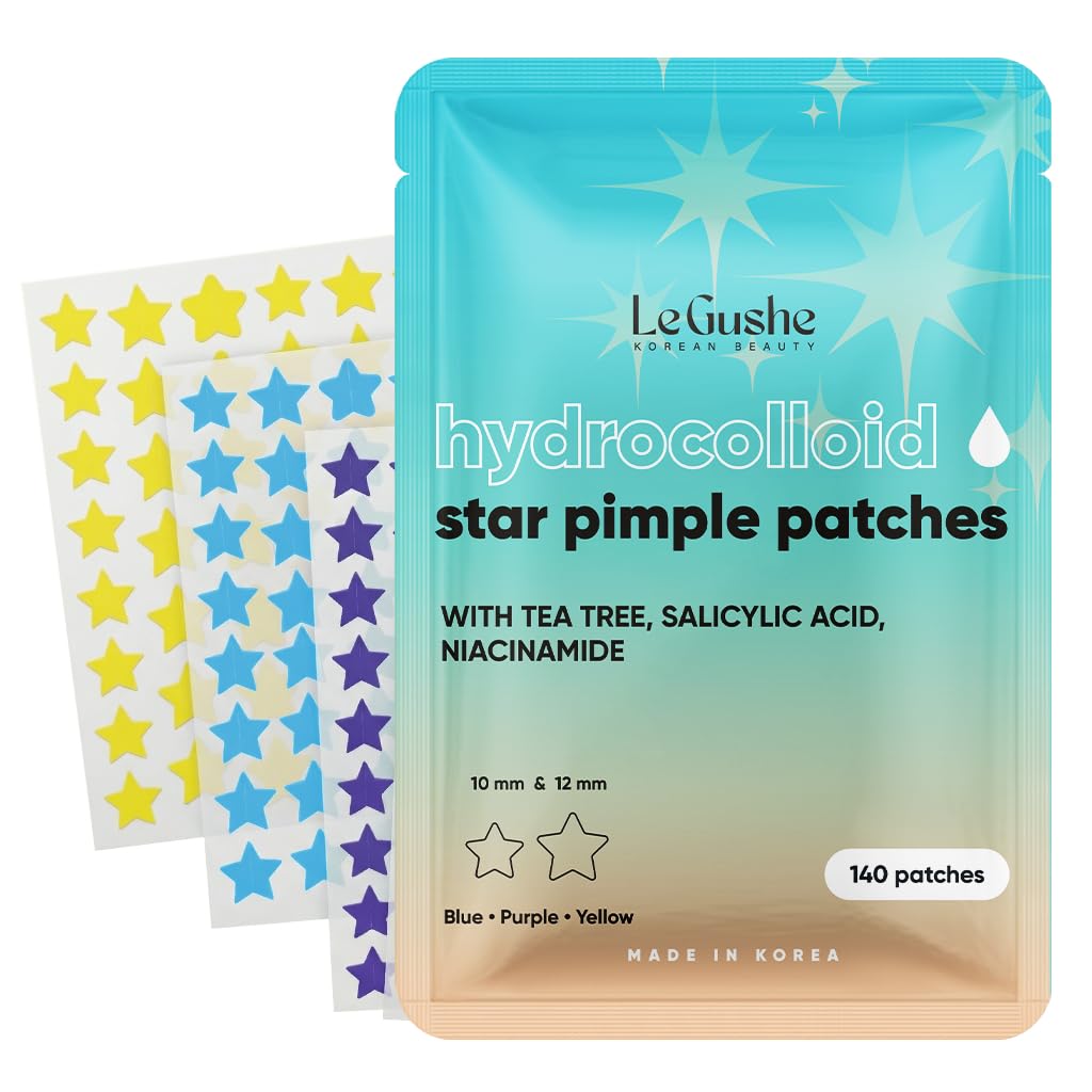 Korean Pimple Patches for Face (132 Dots) - Hydrocolloid Acne Patches & Zit Patches with Tea Tree Oil - Invisible Blemish Patches - Dermatologist Tested Korean Skin Care