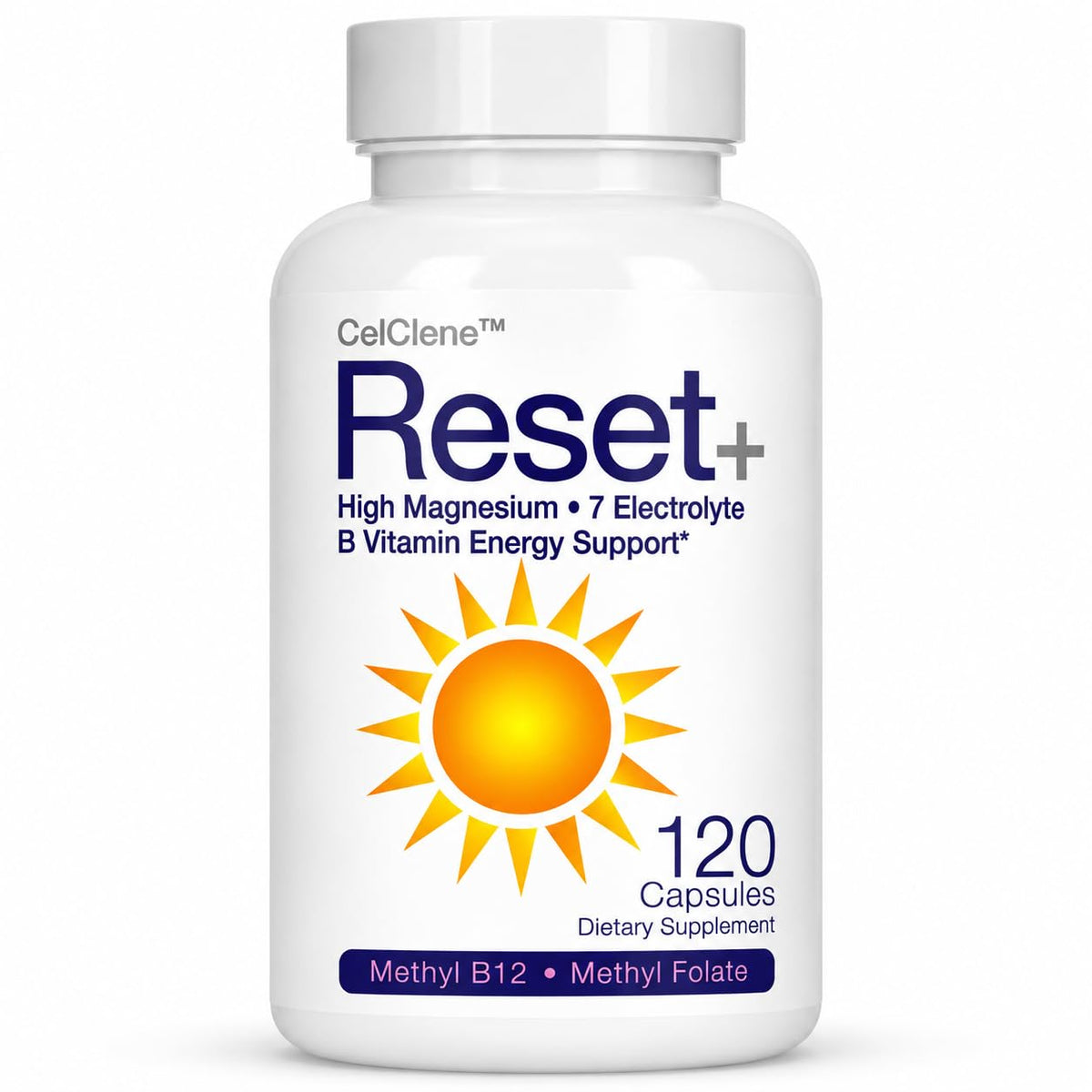 Reset+, 7 Energy Electrolytes, High Methyl B12, Methyl Folate, Pink Salt, High Magnesium, Super B Complex, Green Tea & Green Coffee Extracts, Biotin, Zinc, 72 Trace Minerals